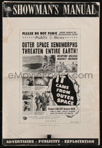 2p1071 IT CAME FROM OUTER SPACE 2D pressbook 1953 Ray Bradbury, classic 3-D sci-fi, Joseph Smith art!