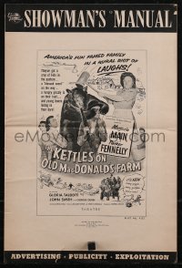 2p1073 KETTLES ON OLD MacDONALD'S FARM pressbook 1957 Marjorie Main & Fennelly in the Ozarks, rare!