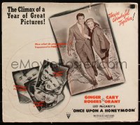 2p0198 ONCE UPON A HONEYMOON pressbook 1942 Ginger Rogers & Cary Grant, Leo McCarey, ultra rare!