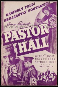 2p0203 PASTOR HALL pressbook 1940 Boulting Brothers, Nova Pilbeam, World War II Nazis, ultra rare!