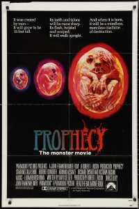 2p0936 PROPHECY 1sh 1979 John Frankenheimer, art of monster in embryo by Paul Lehr, Destruction!