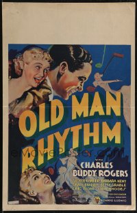 2p0084 OLD MAN RHYTHM WC 1935 art of Charles Buddy Rogers & 19 year old Betty Grable, ultra rare!