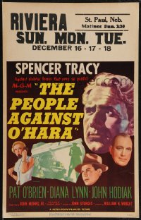 2p0090 PEOPLE AGAINST O'HARA WC 1951 Spencer Tracy against sinister forces that prey on youth!