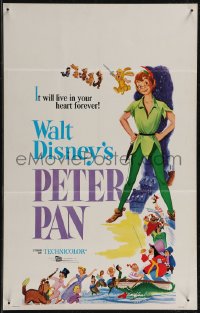 2p0091 PETER PAN WC R1969 Walt Disney animated cartoon fantasy classic, great full-length art!