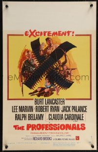 2p0094 PROFESSIONALS WC 1966 Terpning art of Burt Lancaster, Lee Marvin & sexy Claudia Cardinale!