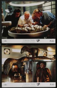 2p1568 JURASSIC PARK 8 color commercial 11x14 stills 1993 Steven Spielberg, Attenborough, dinosaurs!