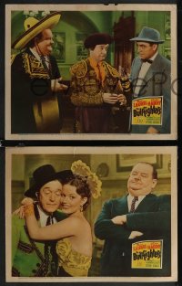 2p1534 BULLFIGHTERS 3 LCs 1945 great wacky images of Stan Laurel & Oliver Hardy!