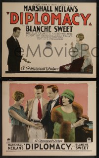 2p1488 DIPLOMACY 8 LCs 1926 great images of gorgeous Blanche Sweet and young Neil Hamilton!