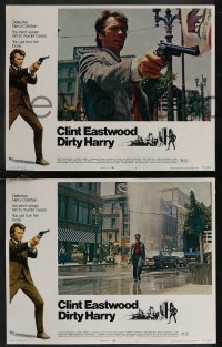 2p1489 DIRTY HARRY 8 LCs 1971 great images of Clint Eastwood, Don Siegel crime classic!