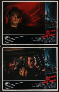 2p1493 ESCAPE FROM NEW YORK 8 LCs 1981 Kurt Russell, Adrienne Barbeau, Carpenter, complete set!