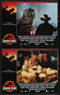 2p1499 JURASSIC PARK 8 LCs 1993 Spielberg, Sam Neill, Laura Dern, Jeff Goldblum, Richard Attenborough