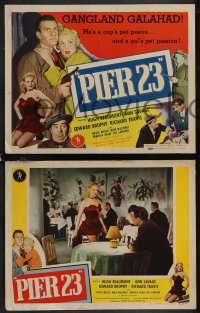 2p1508 PIER 23 8 LCs 1951 sexy Ann Savage, Hugh Beaumont is Gangland's Galahad!