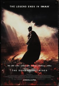 2r0897 DARK KNIGHT RISES IMAX DS 1sh 2012 Christian Bale as Batman, different image printed by IMAX!