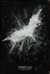 2r0896 DARK KNIGHT RISES teaser DS 1sh 2012 image of Batman's symbol in broken buildings!