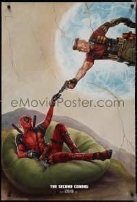 2r0903 DEADPOOL 2 style B teaser DS 1sh 2018 parody art of Michelangelo's The Creation of Adam!