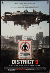 2r0909 DISTRICT 9 advance DS 1sh 2009 Neill Blomkamp, cool image of spaceship, no humans allowed!