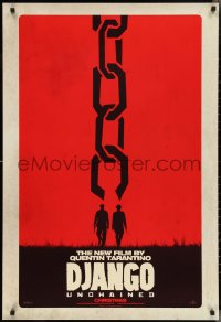 2r0910 DJANGO UNCHAINED teaser 1sh 2012 Jamie Foxx, Leonardo DiCaprio, cool chain design!