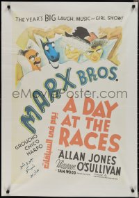 2r0254 DAY AT THE RACES Egyptian poster R2000s Groucho, Chico & Harpo Marx in bed with horse!