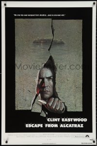 2r0920 ESCAPE FROM ALCATRAZ 1sh 1979 Eastwood busting out by Lettick, Don Siegel prison classic!