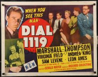 2r0727 DIAL 1119 style A 1/2sh 1950 sexy Virginia Field, Marshall Thompson, film noir!