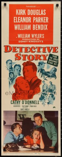 2r0605 DETECTIVE STORY insert 1951 William Wyler, Kirk Douglas can't forgive Eleanor Parker!