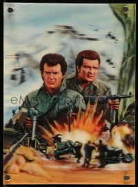 2s0155 WHERE EAGLES DARE lenticular Japanese postcard 1968 Clint Eastwood, Richard Burton, very rare!