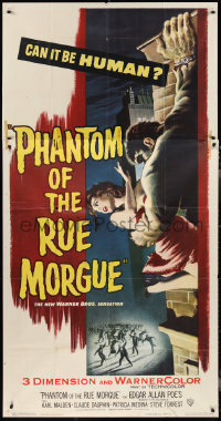 2t0725 PHANTOM OF THE RUE MORGUE 3D 3sh 1954 3-D, different art of monstrous man attacking sexy girl!