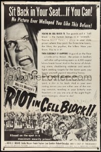 2t0474 RIOT IN CELL BLOCK 11 40x60 1954 directed by Don Siegel, Sam Peckinpah, 4,000 caged humans!