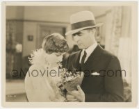 2t1877 FOUR WALLS 8x10.25 still 1928 close up of John Gilbert giving flowers to sad Joan Crawford!