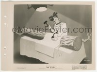 2t1886 HOW TO SLEEP 8x11 key book still 1953 Disney cartoon, doctor is checking a log's vital signs!