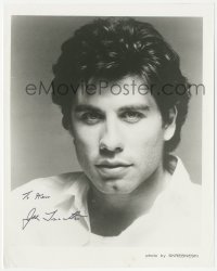 2t1677 JOHN TRAVOLTA signed 8x10 REPRO photo 1980s great handsome youthful portrait by Skrebneski!