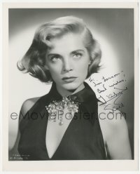 2t1683 LIZABETH SCOTT signed 8x10 REPRO photo 1980s great sexy portrait wearing skimpy halter top!