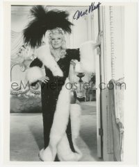 2t1686 MAE WEST signed 8x10 REPRO photo 1980s great full-length portrait in wild dress with fur!