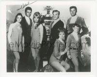 2t1688 MARK GODDARD signed 8x10 REPRO photo 1980s cast portrait with robot from Lost in Space!