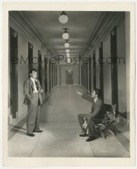 2t1902 MR. SMITH GOES TO WASHINGTON candid 8x10 still 1939 Stewart & Mitchell in corridor by Lippman!