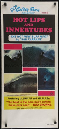 2t0653 HOT LIPS & INNERTUBES Aust daybill 1970s Yuri Farrant Australian surfing documentary!