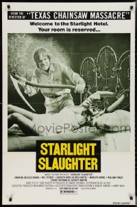 2t1040 EATEN ALIVE 1sh 1977 Tobe Hooper, wild image of sexy bound girl on bed, Starlight Slaughter!