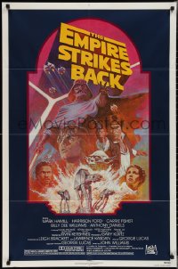 2t1043 EMPIRE STRIKES BACK NSS style 1sh R1982 George Lucas sci-fi classic, cool artwork by Tom Jung!