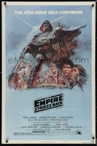 2t1042 EMPIRE STRIKES BACK style B NSS style 1sh 1980 George Lucas classic, art by Tom Jung!