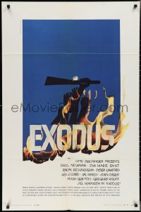 2t1045 EXODUS 1sh 1961 Otto Preminger, great artwork of arms reaching for rifle by Saul Bass!