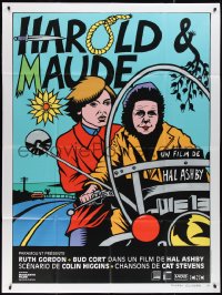 2t0206 HAROLD & MAUDE French 1p R2009 different art of Ruth Gordon & Bud Cort by Thierry Guitard!