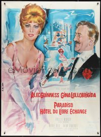 2t0209 HOTEL PARADISO French 1p 1967 different Allard art of Alec Guinness & sexy Gina Lollobrigida!