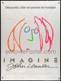 2t0211 IMAGINE French 1p 1988 classic self portrait artwork by former Beatle John Lennon!