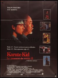 2t0216 KARATE KID PART II French 1p 1986 great profile of Pat Morita as Mr. Miyagi & Ralph Macchio!