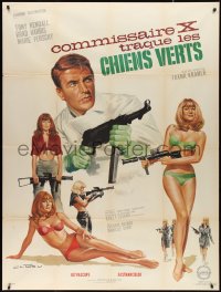 2t0218 KISS KISS, KILL KILL French 1p 1966 Charles Rau art of spy Tony Kendal & sexy girls w/ guns!