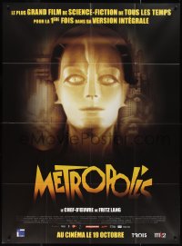 2t0227 METROPOLIS advance French 1p R2011 Fritz Lang classic, Helm as the Maschinenmensch!