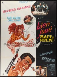 2t0228 MURDERERS' ROW French 1p 1967 McGinnis art of spy Dean Martin as Matt Helm & sexy Ann-Margret!