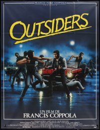 2t0236 OUTSIDERS French 1p 1982 Coppola, completely different art of gangs fighting by Trebern!