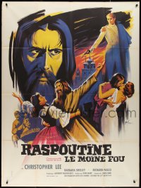 2t0242 RASPUTIN THE MAD MONK French 1p 1966 best different art of Christopher Lee by Boris Grinsson!