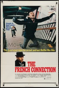 2t1055 FRENCH CONNECTION 1971 Gene Hackman in movie chase, directed by William Friedkin!